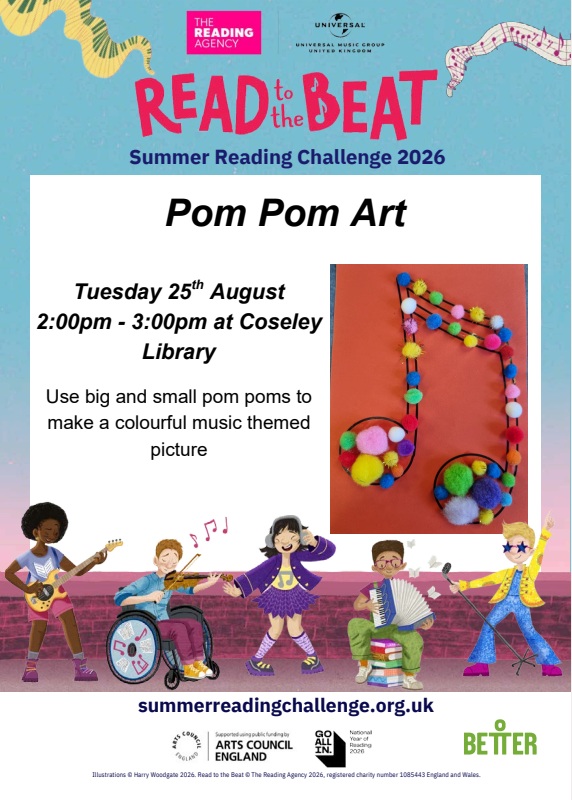Coseley Library - Summer Reading Challenge: Pom Pom Art